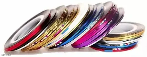 AuraSkin Looks United 6 X Mixed Color Nail Art Striping Rolls Tape