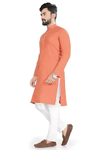 NuJi Fashion Long Pure Handloom Ethnic Cotton Kurta pyjama set for men-thumb1