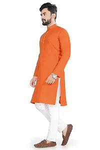 NuJi Fashion Long Pure Handloom Ethnic Cotton Kurta pyjama set for men-thumb1