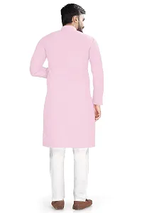 NuJi Fashion Long Pure Handloom Ethnic Cotton Kurta pyjama set for men-thumb2