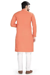 NuJi Fashion Long Pure Handloom Ethnic Cotton Kurta pyjama set for men-thumb2