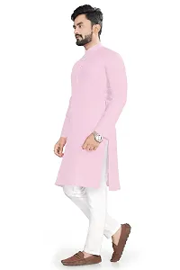 NuJi Fashion Long Pure Handloom Ethnic Cotton Kurta pyjama set for men-thumb1