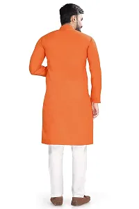 NuJi Fashion Long Pure Handloom Ethnic Cotton Kurta pyjama set for men-thumb2