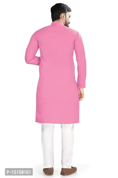 NuJi Fashion Mens Long Pure Handloom Ethnic Cotton Kurta-thumb3