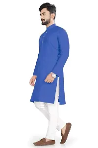 NuJi Fashion Mens Long Pure Handloom Ethnic Cotton Kurta-thumb1