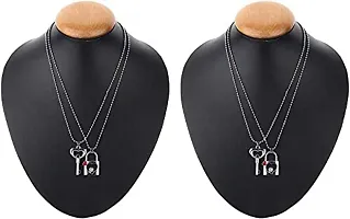 AJAY TANYA love lock key Couple Locket Best Couple Valentine And Friendship GIft pack of 2-thumb1