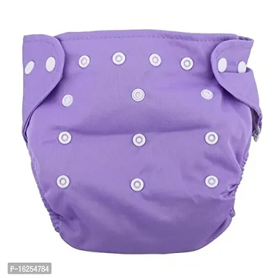 Tinny Tots Cloth Diaper Reusable Nappy Washable Free Size Adjustable Waterproof (PURPULE)