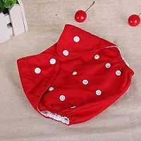 Tinny Tots Baby Cloth Diaper Reusable Nappy Washable Free Size Adjustable All -In-One Waterproof For Babies/Toddlers (0-24 Months;RED)-thumb3