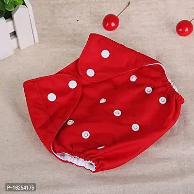 Tinny Tots Baby Cloth Diaper Reusable Nappy Washable Free Size Adjustable All -In-One Waterproof For Babies/Toddlers (0-24 Months;RED)-thumb4