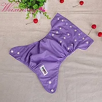 Tinny Tots Cloth Diaper Reusable Nappy Washable Free Size Adjustable Waterproof (PURPULE)-thumb2