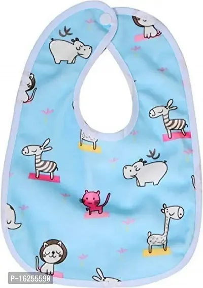 The Cheeky Kidzz Baby Waterproof Feeding Bibs Apron for Babies Girls Boys Drool Bibs with Snaps Set Combo (DESIGN 2)-thumb2