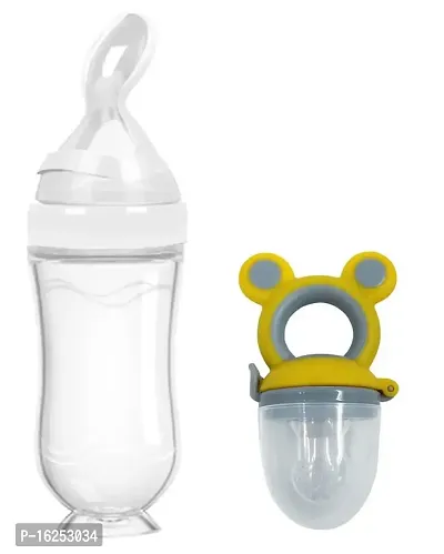 THE LITTLE LOOKERS Infant Baby Squeezy Food Grade Silicone Bottle Feed –  thelittlelookers