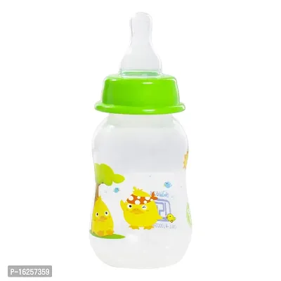 Tinny Tots Baby Sipper Feeding Bottle Water Juices Milk Feeder Bottle BPA Free with Anti-Colic Silicone Nipple Set (125 ML, Design 3)-thumb3