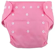 Tinny Tots Baby Reusable Cloth Diapers All in One Adjustable Washable With White Microfiber(4 layers) Wet-Free Insert Pads (0-24 Months 3-16KG) (PACK OF 1, PINK)-thumb4