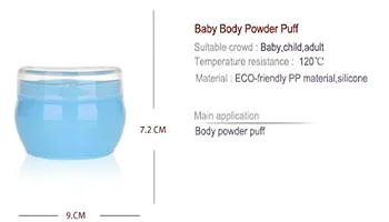 Alya Baby Skin Care Powder Puff with Box Holder Case Cum Container for Toddlers Kids and Infants for Baby Body and Face-thumb1