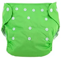 Tinny Tots 2 Baby Reusable Cloth Diapers Nappies Washable Adjustable With 2 Bamboo Charcoal Diaper Inserts and 2 Microfiber Soaker Booster Inserts(5 Layers) Combo (DESIGN 10)-thumb1