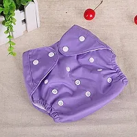 Tinny Tots Cloth Diaper Reusable Nappy Washable Free Size Adjustable Waterproof (PURPULE)-thumb1