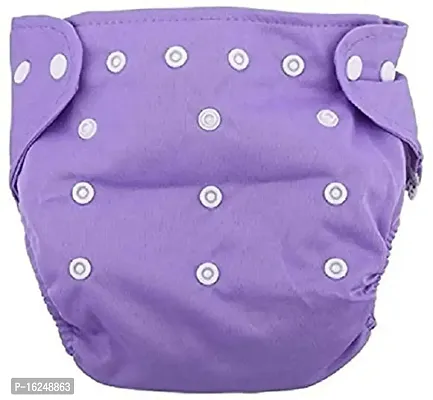 Alya Baby Button Pocket Style Reusable Cloth Diapers Adjustable Washable With 1 White Microfiber Bamboo(6layers) Wet-Free Insert Pads For Toddlers/New Borns(0-14 Months)-thumb2