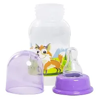 Tinny Tots Baby Sipper Feeding Bottle Water Juices Milk Feeder Bottle BPA Free with Anti-Colic Silicone Nipple Set (125 ML, Design 6)-thumb1