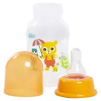 Tinny Tots Baby Sipper Feeding Bottle Water Juices Milk Feeder Bottle BPA Free with Anti-Colic Silicone Nipple Set (125 ML, Design 4)-thumb1