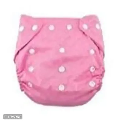 Alya Washable Reuseable Adjustable Premium Cloth Quality Free Size Diaper Nappy Baby Pants (0-2 Years) (Pink)