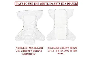 Alya Baby Washable Reusable Adjustable Cloth Diaper with 1 White Microfiber Insert Pad(4 Layers) for New Born/Toddlers/Infants(0-24 Months; 3-17KGS)(PUPRLE)-thumb3