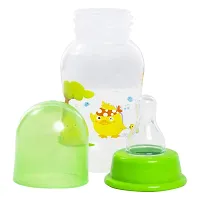 Tinny Tots Baby Sipper Feeding Bottle Water Juices Milk Feeder Bottle BPA Free with Anti-Colic Silicone Nipple Set (125 ML, Design 3)-thumb1