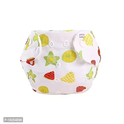 Alya Pocket Button Style Solid Reusable Cloth Diaper All in One Adjustable Washable Diapers Nappies(Without Inserts) for Toddlers/New Borns (WHITE STAR, PACK OF 1)