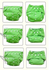 Little Toddlers Reusable  Adjustable Premium Quality Baby Washable Cloth Diaper Nappy Rash-Free For Infants/Babies/Toddlers |Age 0 to 24 Months | Baby Reusable Button Cloth Diaper (Green)-thumb4