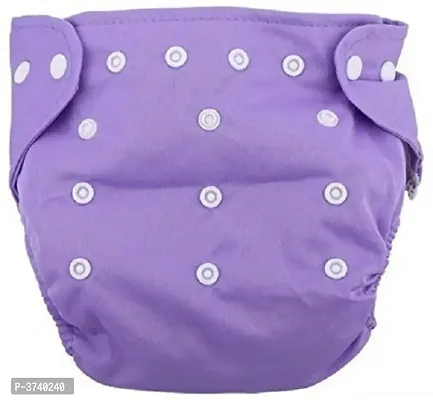 Little Toddlers Pack of 2 Reusable  Adjustable Premium Quality Baby Washable Cloth Diaper Nappies For Infants/Babies/Toddlers | Baby Reusable Cloth Button Diaper I Age 0 to 24 Months (PURPLE-PINK)-thumb5