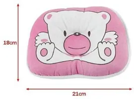 Little Toddlers Pack of 1 Baby Bear Print Neck and Head Support Sleeping Pillow for Toddlers/Infants I Age 0-15 Months I Baby Cotton Pillow (PINK)-thumb2