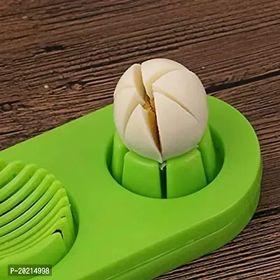 WINDBUZZ Multi Purpose Egg  Mushrooms Cutter/Slicer with Stainless Steel Wire Egg Grater  Slicer, Green (1)-thumb3