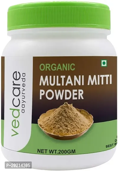 Vedcare Multani Mitti Powder (Bentonite Clay), 100% Pure  Natural, 200gm
