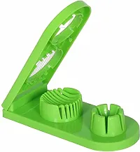 WINDBUZZ Multi Purpose Egg  Mushrooms Cutter/Slicer with Stainless Steel Wire Egg Grater  Slicer, Green (1)-thumb1