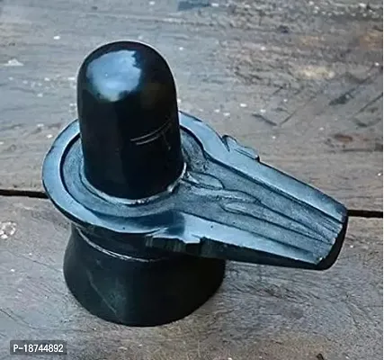 Premium Quality Black Marble Shivling-thumb0