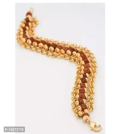 Rudraksha Gold Tone Bracelet