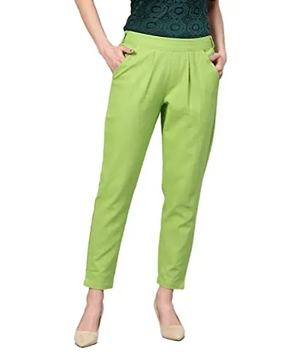 ASHA Fashion Stylish Solid Rayon Pant for Women and Girls(AF-Pant)