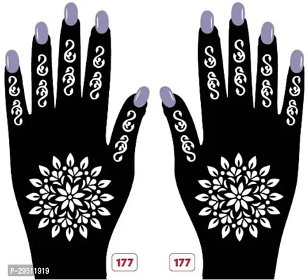 Mehndi Stricker Henna Stencil Pack of 2-thumb0