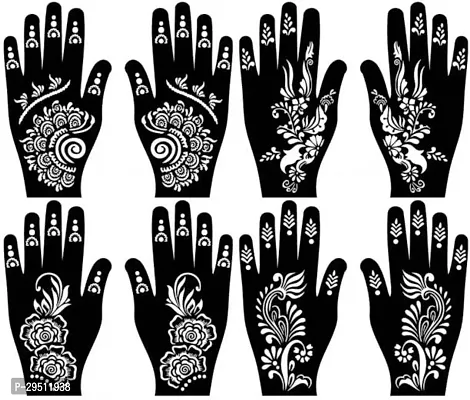 Henna Tattoo Stencil Mehandi Stencils Pack of 8