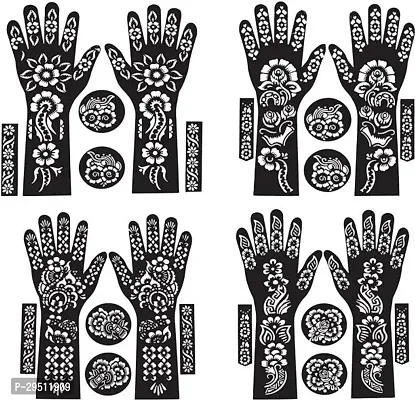 Tattoo Stencil   Mehandi Stencils Floral Pack of 8-thumb0