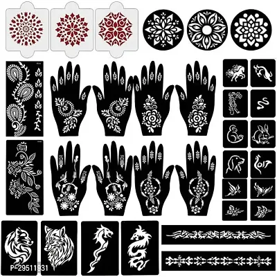 Mehndi Stricker Henna Stencil Pack of 34-thumb0