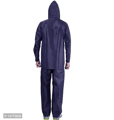 VORDVIGO Rain Coat for Men Waterproof Raincoat with Hood Rain Coat For Men Bike Rain Suit Rain Jacket Suit -Black  Blue-thumb3