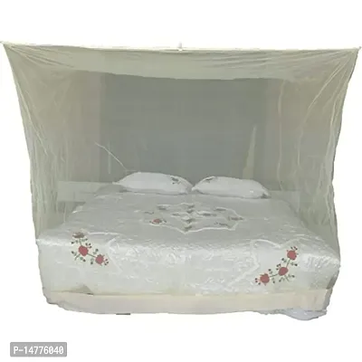 VORDVIGO Mosquito Net for Double Bed Nylon Mosquito Net for Baby | Bedroom | Family_Size-6x6 FT_Color-Yellow