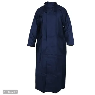 Solid Overcoat With Hoods And Side Pockets 100 Per Waterproof Raincoat For Men