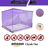 VORDVIGO Mosquito Net for Single Bed Nylon Mosquito Net for Baby | Bedroom | Family_Size-6x3 FT_Color-Purple-thumb3