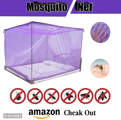 VORDVIGO Mosquito Net for Single Bed Nylon Mosquito Net for Baby | Bedroom | Family_Size-6x3 FT_Color-Purple-thumb4