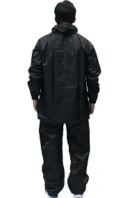 VORDVIGO Semi-Nylon Water Resistant Rain coat with Pant (Black, Size-L)-thumb1