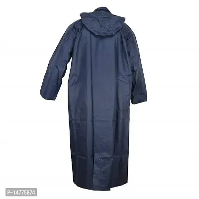 Unisex Solid Overcoat With Hoods And Side Pocket 100 Per Waterproof Raincoat-thumb2