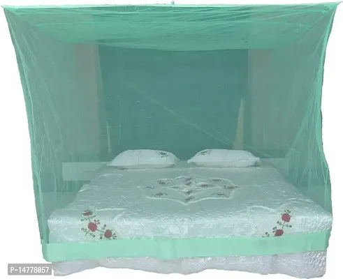 VORDVIGO Mosquito Net for Double Bed Nylon Mosquito Net for Baby | Bedroom | Family_Size-6x6 FT_Color-Green