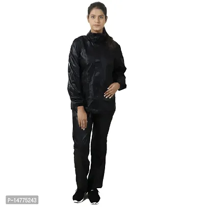 VORDVIGO Waterproof Rain coat for Women for Biker Raincoat for Men Raincoat | Rainwear | Rainsuit | Overcoat for Men  Women (Black  Blue)-thumb0